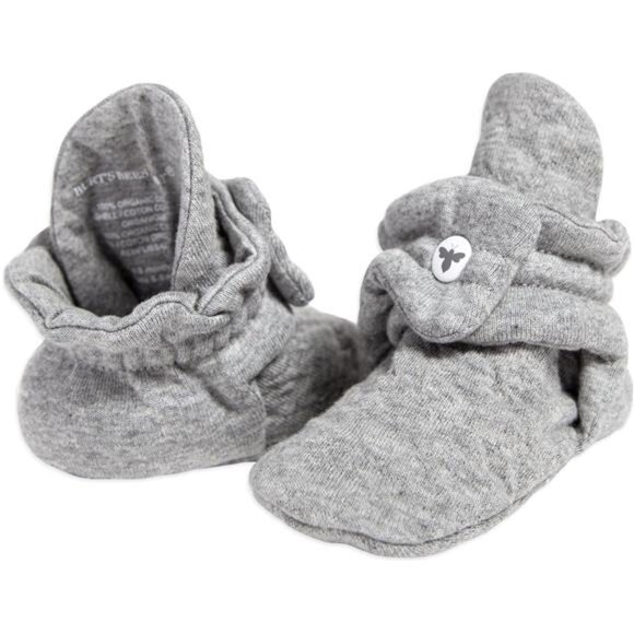 Baby Unisex Baby Booties Organic Cotton Adjustable Infant Shoes Slipper Sock - Picture 1 of 6